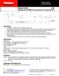 Thumbnail of document Data Sheet - 5309A Replacement Test Probe Set W/ Multi-Stacking Banana Plug
